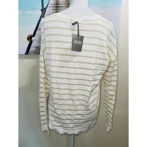 Marled Womens Sweater. Cream Color With Gold Sparkles. Size M. New - Picture 3 of 3
